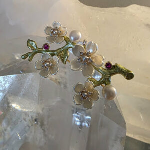 Fleurs de nacre - broche