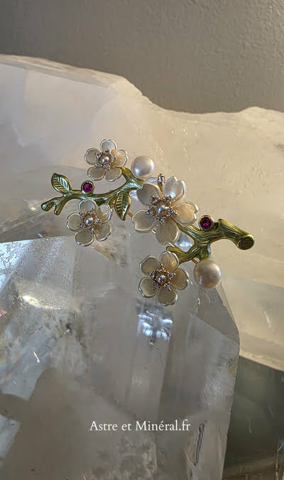 Fleurs de nacre - broche